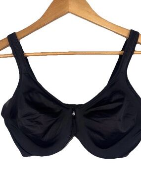 Bali Bra 36D Black One Smooth U Minimizer Underwire Smooths Side & Back 1005
